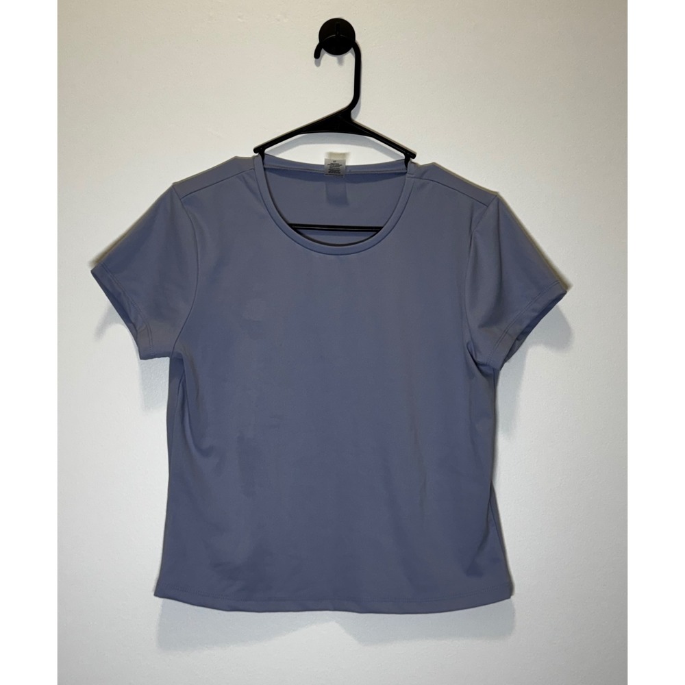 Love Charm Womens Activewear Short Sleeve Top Blue XL Style 9053JN NWOT